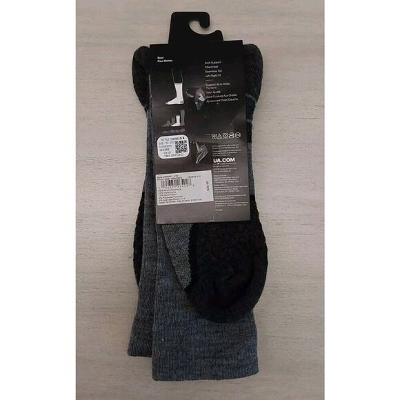 Under Armour 1292832 UA Hitch All Season Cushioned Boot Socks Heather Gray(8-12) - Picture 2 of 8
